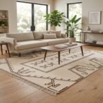 Designer Wool Moroccan Rug | Handmade Tribal Pattern view 1