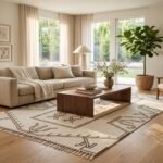 Designer Wool Moroccan Rug | Handmade Tribal Pattern view 11