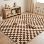 Handwoven Wool Moroccan Rug | Modern Geometric Pattern view 9