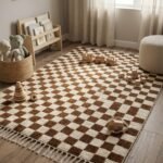 Handwoven Wool Moroccan Rug | Modern Geometric Pattern view 10
