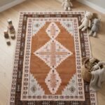 Moroccan Wool Rug | Handcrafted Geometric Floor Carpet view 10