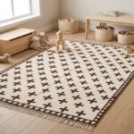 Modern Wool Moroccan Rug | Handwoven Geometric Design view 1