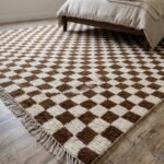 Handwoven Wool Moroccan Rug | Modern Geometric Pattern view 6