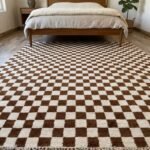 Handwoven Wool Moroccan Rug | Modern Geometric Pattern view 5