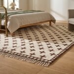 Modern Wool Moroccan Rug | Handwoven Geometric Design view 12