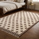 Modern Wool Moroccan Rug | Handwoven Geometric Design view 10