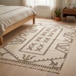 Designer Wool Moroccan Rug | Handmade Tribal Pattern view 8