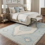 Oushak Floral Wool Carpet | Hand Knotted Handmade Rug view 8