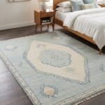Oushak Floral Wool Carpet | Hand Knotted Handmade Rug view 7