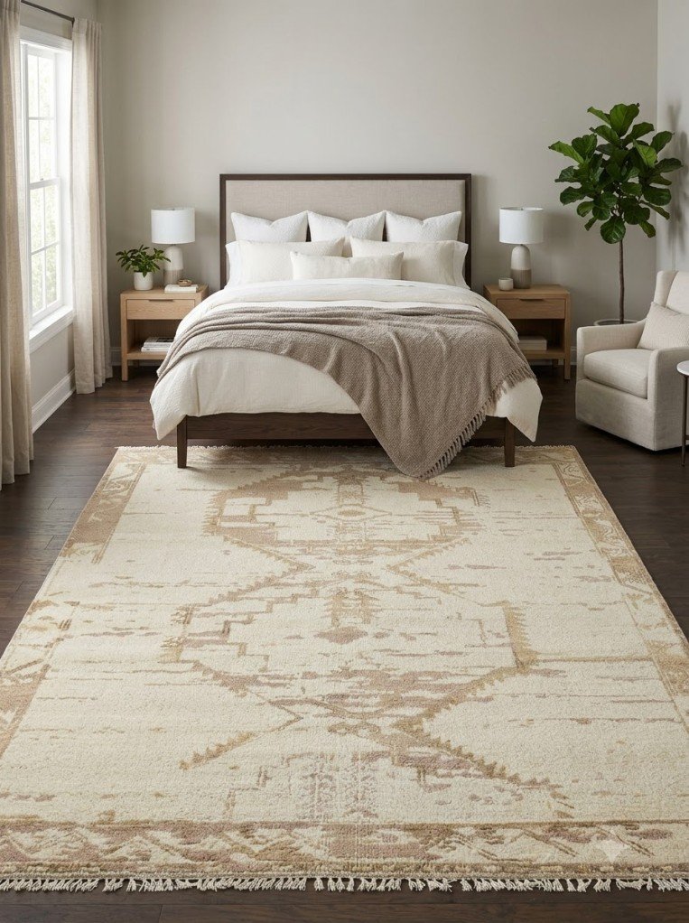 High Quality Wool Oushak Carpet | Hand Knotted Luxury Rug