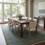 Vintage Style Wool Oushak Rug | Hand Knotted Carpet view 6