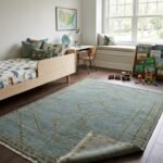 Vintage Style Wool Oushak Rug | Hand Knotted Carpet view 5