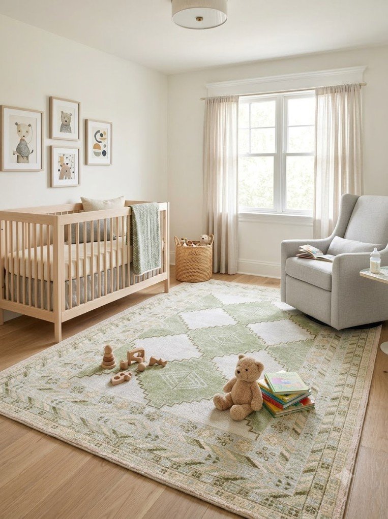 Handcrafted Wool Oushak Rug | Traditional Knotted Carpet