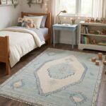 Oushak Floral Wool Carpet | Hand Knotted Handmade Rug view 6