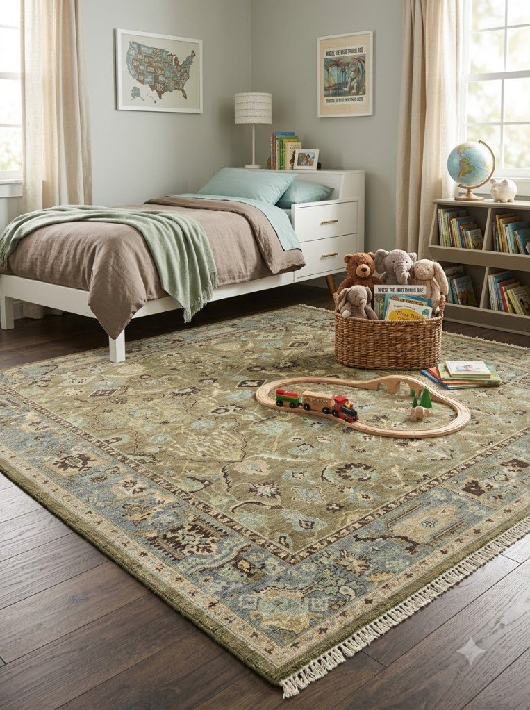 Heritage in Every Knot | Hand Knotted Oushak Carpet