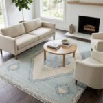 Oushak Floral Wool Carpet | Hand Knotted Handmade Rug view 3