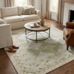 Handcrafted Wool Oushak Rug | Traditional Knotted Carpet view 2