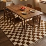 Handwoven Wool Moroccan Rug | Modern Geometric Pattern view 4