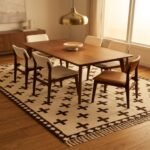 Modern Wool Moroccan Rug | Handwoven Geometric Design view 8