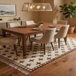 Modern Wool Moroccan Rug | Handwoven Geometric Design view 7