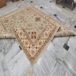 Classic Wool Oushak Carpet | Hand Knotted Artisan Rug view 4