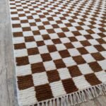 Handwoven Wool Moroccan Rug | Modern Geometric Pattern view 17
