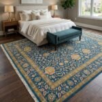 Royal Oushak Wool Rug | Hand Knotted Traditional Carpet view 22
