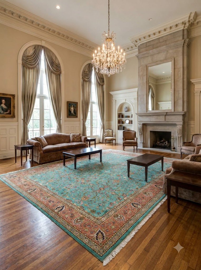 Timeless Oushak Carpet | Traditional Hand Knotted Wool Rug