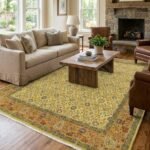 Artisan Oushak Wool Rug | Intricate Hand Knotted Craftsmanship view 9