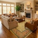 Artisan Oushak Wool Rug | Intricate Hand Knotted Craftsmanship view 7