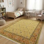 Artisan Oushak Wool Rug | Intricate Hand Knotted Craftsmanship view 4