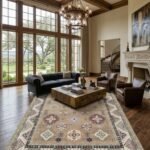 Classic Oushak Floral Carpet | Handmade Wool Rug from Jaipur view 9