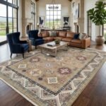 Classic Oushak Floral Carpet | Handmade Wool Rug from Jaipur view 7