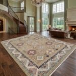 Classic Oushak Floral Carpet | Handmade Wool Rug from Jaipur view 6