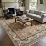 Classic Oushak Floral Carpet | Handmade Wool Rug from Jaipur view 4