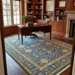 Royal Oushak Wool Rug | Hand Knotted Traditional Carpet view 13