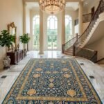Royal Oushak Wool Rug | Hand Knotted Traditional Carpet view 11