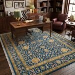 Royal Oushak Wool Rug | Hand Knotted Traditional Carpet view 8