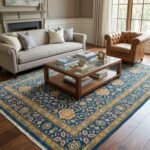 Royal Oushak Wool Rug | Hand Knotted Traditional Carpet view 7