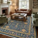 Royal Oushak Wool Rug | Hand Knotted Traditional Carpet view 5