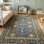 Royal Oushak Wool Rug | Hand Knotted Traditional Carpet view 4